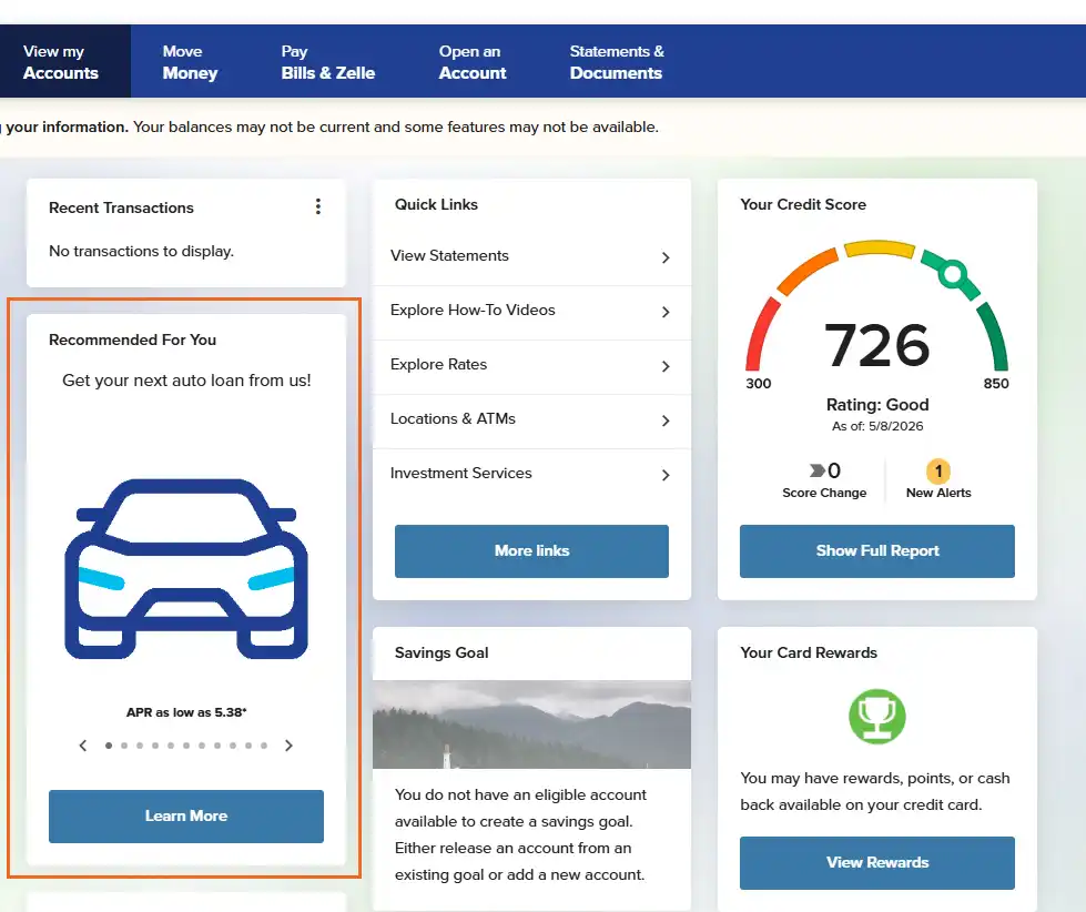 after savvy recommended for you on dashboard